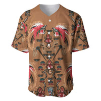 Terracotta Bird of Batik Papua Baseball Jersey Exotic Natural Wealth of Papua - Polynesian Pride