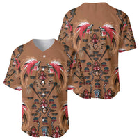 Terracotta Bird of Batik Papua Baseball Jersey Exotic Natural Wealth of Papua - Polynesian Pride
