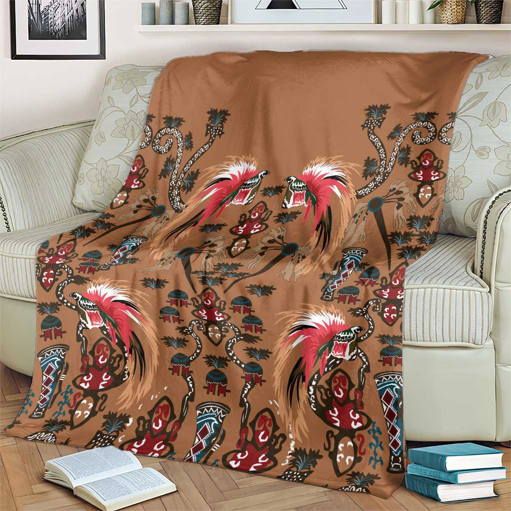 Terracotta Bird of Batik Papua Blanket Exotic Natural Wealth of Papua - Polynesian Pride