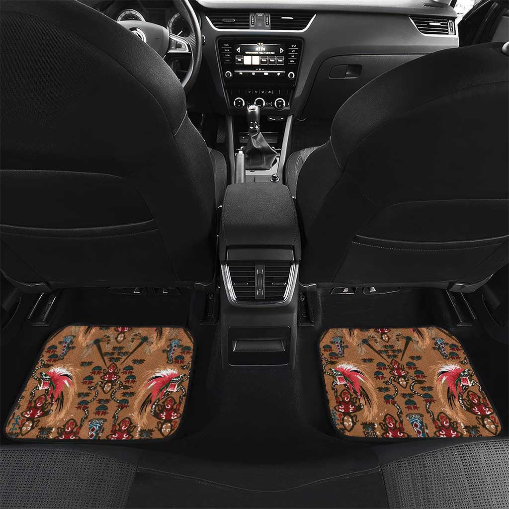 Terracotta Bird of Batik Papua Car Mats Exotic Natural Wealth of Papua - Polynesian Pride