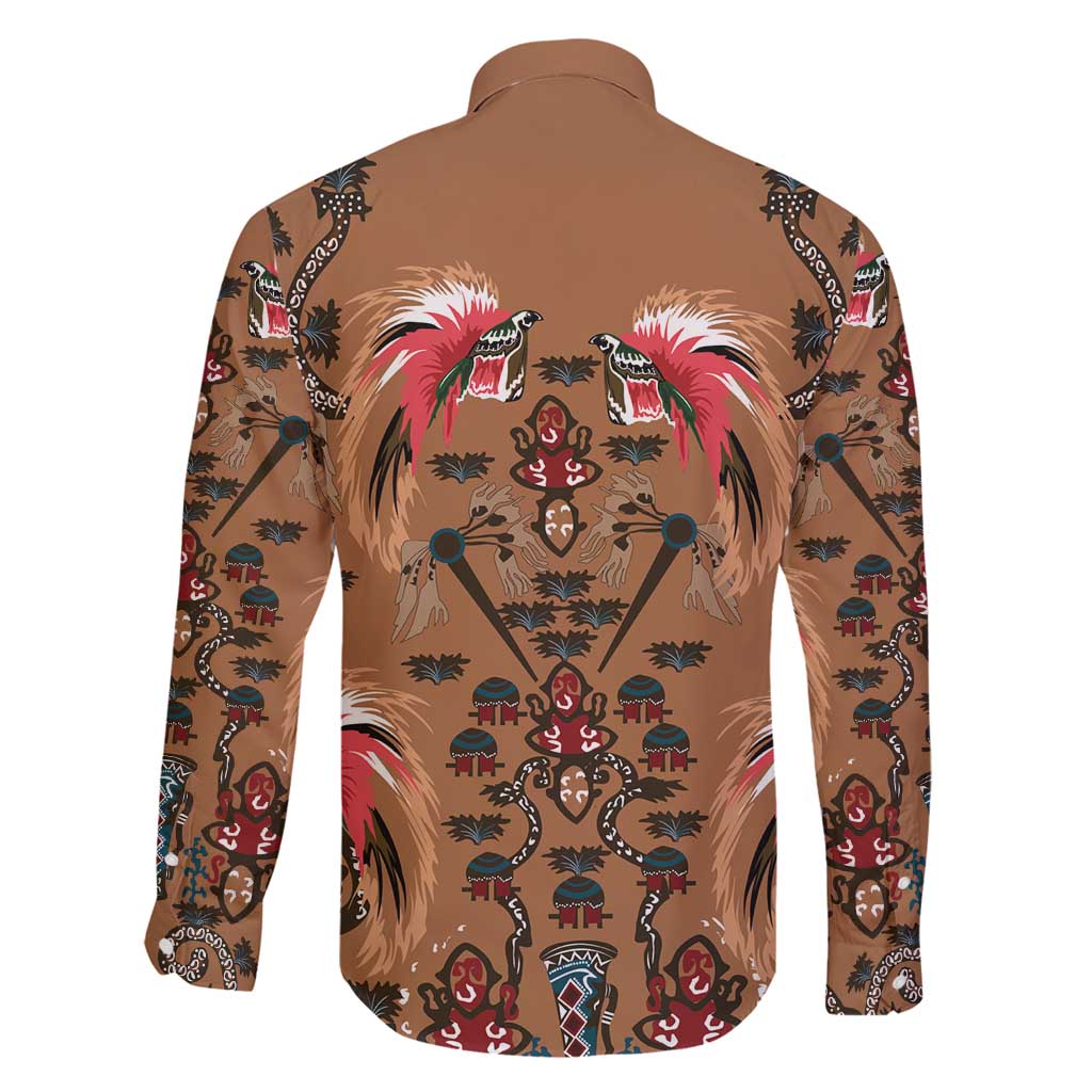 Terracotta Bird of Batik Papua Family Matching Off Shoulder Maxi Dress and Hawaiian Shirt Exotic Natural Wealth of Papua - Polynesian Pride