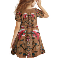 Terracotta Bird of Batik Papua Family Matching Puletasi and Hawaiian Shirt Exotic Natural Wealth of Papua - Polynesian Pride