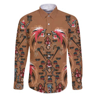 Terracotta Bird of Batik Papua Family Matching Puletasi and Hawaiian Shirt Exotic Natural Wealth of Papua - Polynesian Pride