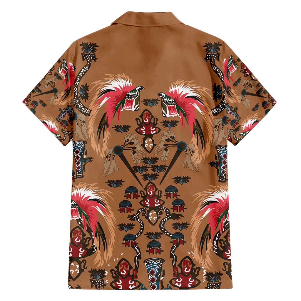 Terracotta Bird of Batik Papua Family Matching Tank Maxi Dress and Hawaiian Shirt Exotic Natural Wealth of Papua - Polynesian Pride
