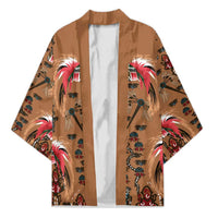 Terracotta Bird of Batik Papua Kimono Exotic Natural Wealth of Papua - Polynesian Pride