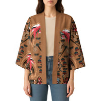 Terracotta Bird of Batik Papua Kimono Exotic Natural Wealth of Papua - Polynesian Pride