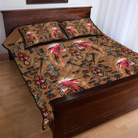 Terracotta Bird of Batik Papua Quilt Bed Set Exotic Natural Wealth of Papua - Polynesian Pride