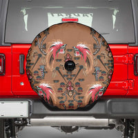 Terracotta Bird of Batik Papua Spare Tire Cover Exotic Natural Wealth of Papua - Polynesian Pride
