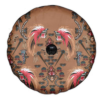 Terracotta Bird of Batik Papua Spare Tire Cover Exotic Natural Wealth of Papua - Polynesian Pride