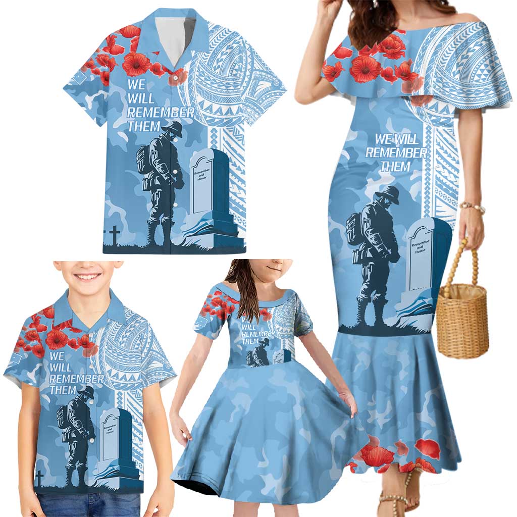 FSM Verterans Day Family Matching Mermaid Dress and Hawaiian Shirt Their Lives Your Freedom