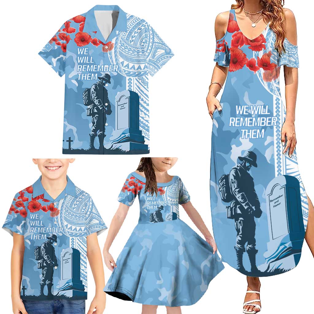 FSM Verterans Day Family Matching Summer Maxi Dress and Hawaiian Shirt Their Lives Your Freedom