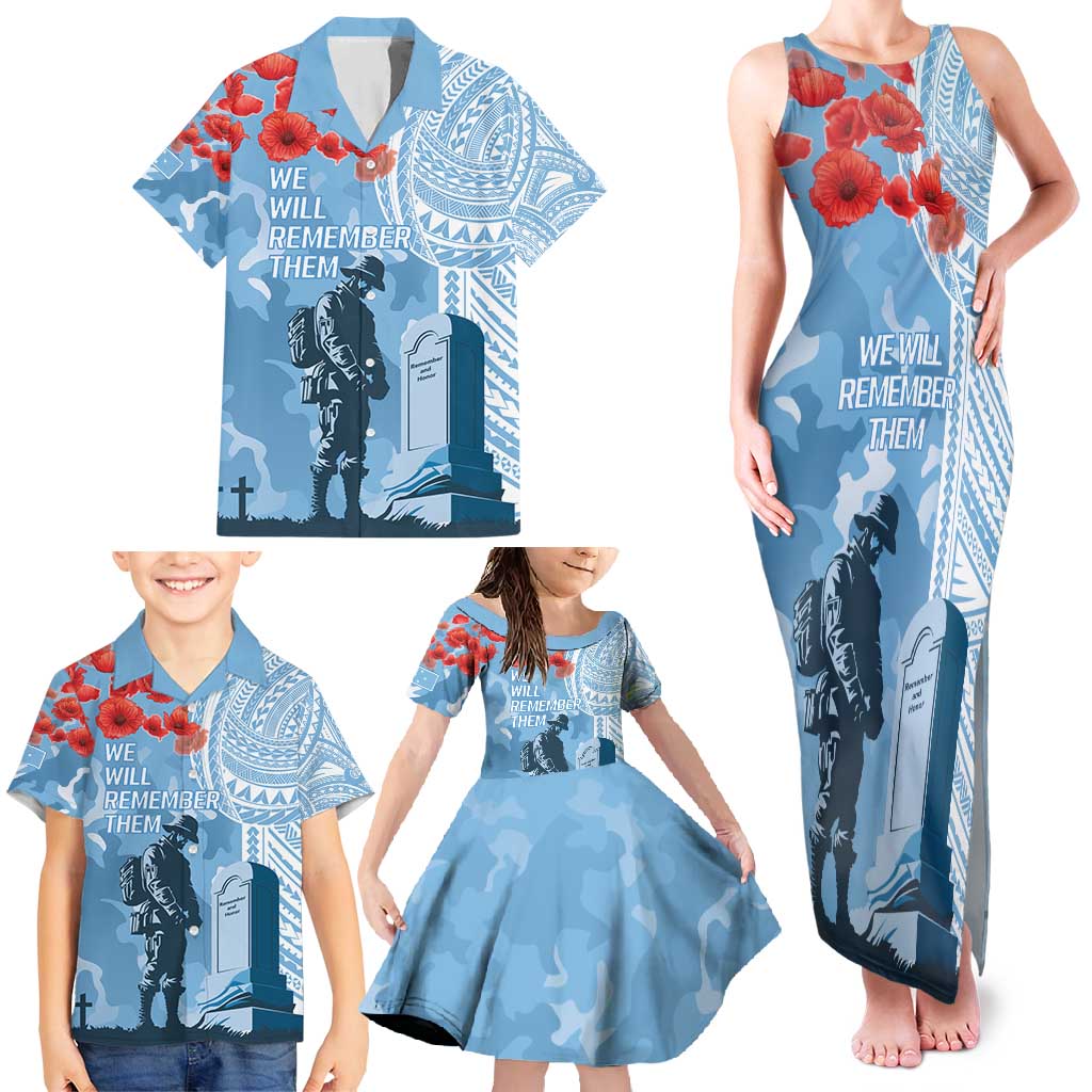 FSM Verterans Day Family Matching Tank Maxi Dress and Hawaiian Shirt Their Lives Your Freedom