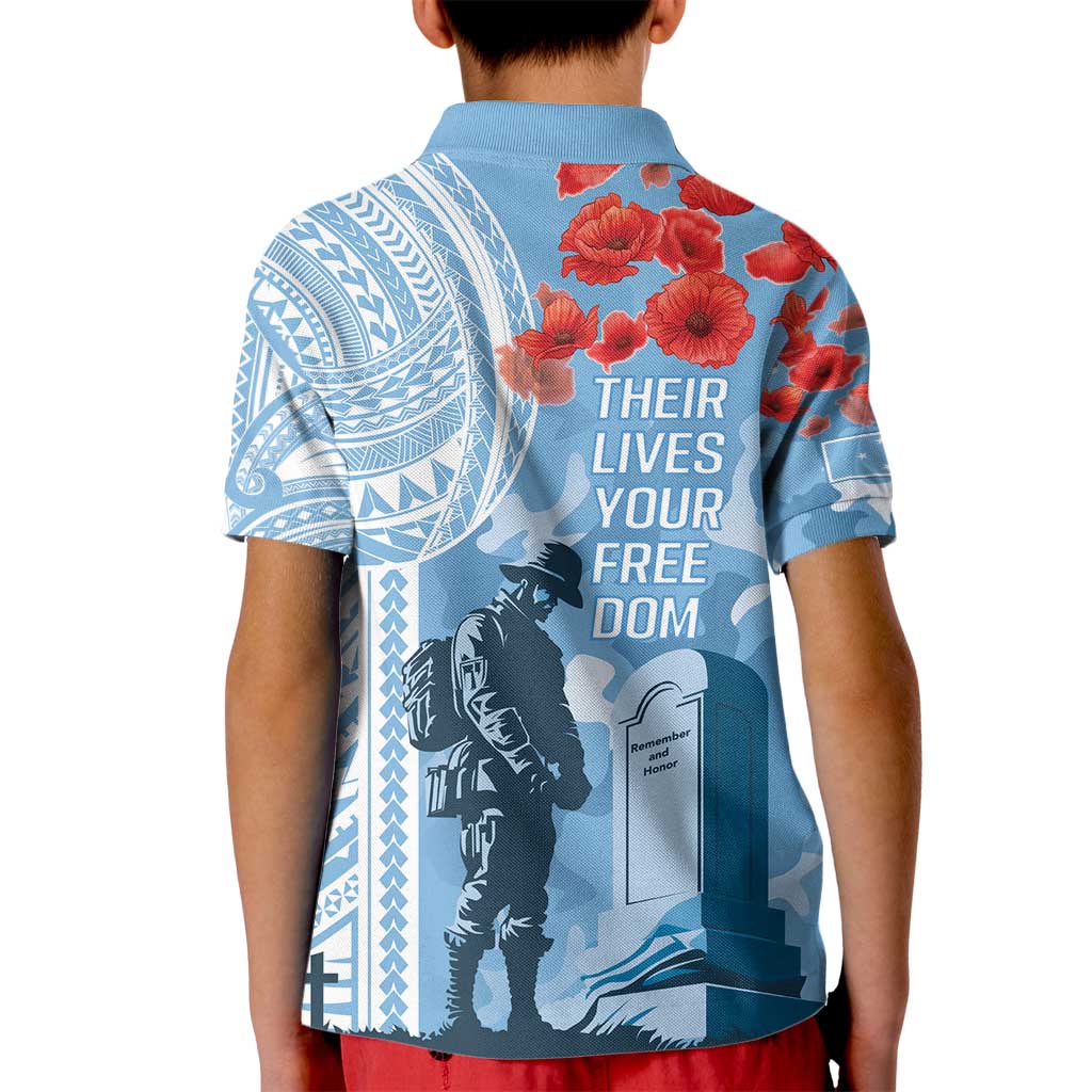 FSM Verterans Day Kid Polo Shirt Their Lives Your Freedom