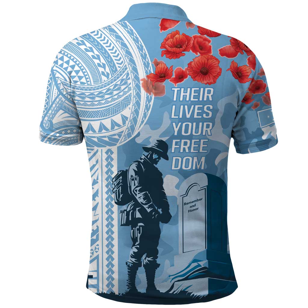 FSM Verterans Day Polo Shirt Their Lives Your Freedom