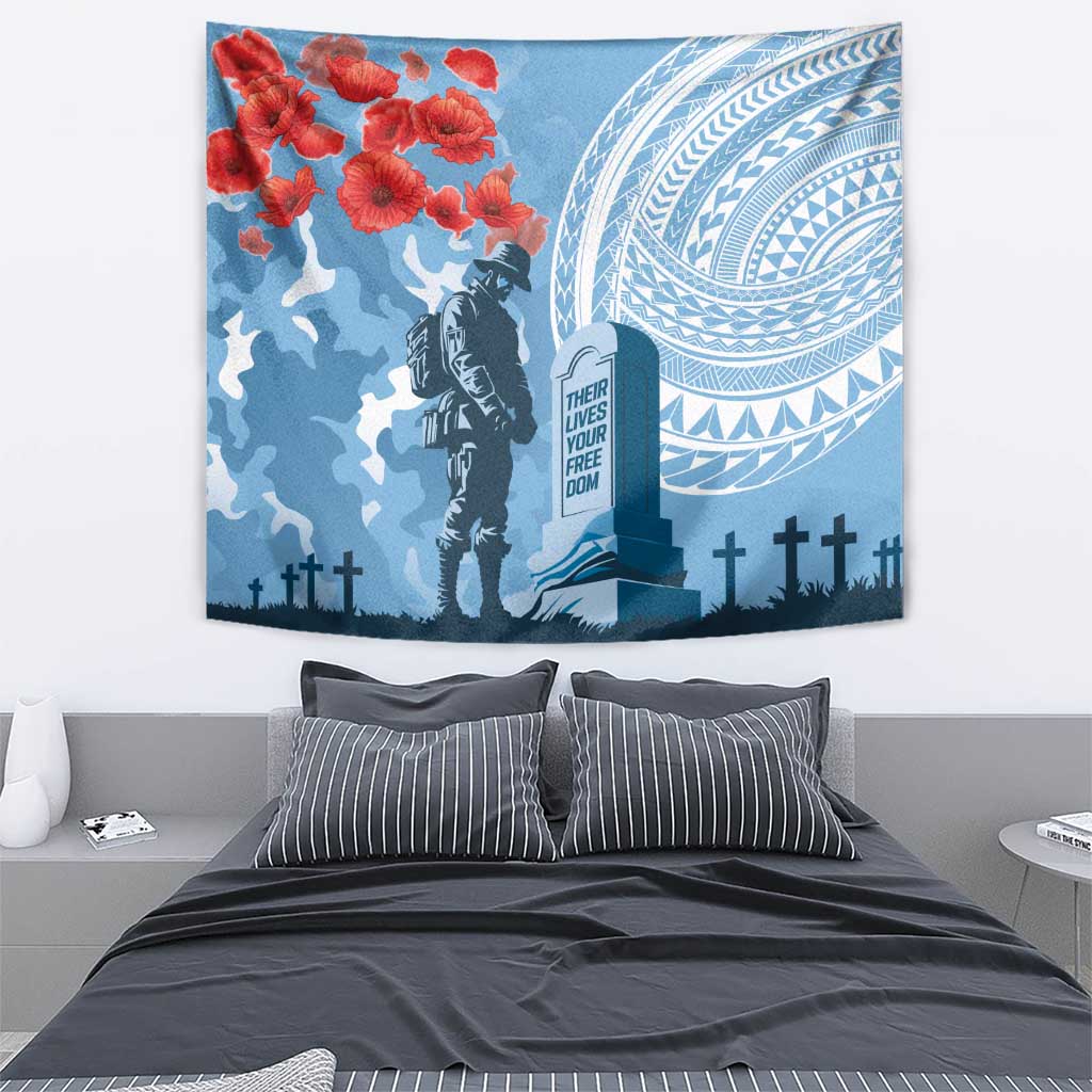 FSM Verterans Day Tapestry Their Lives Your Freedom LT9 - Polynesian Pride