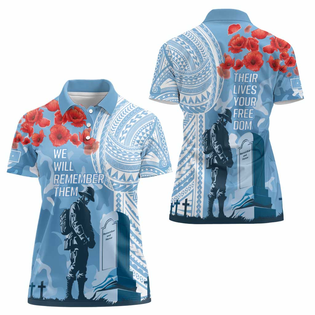 FSM Verterans Day Women Polo Shirt Their Lives Your Freedom