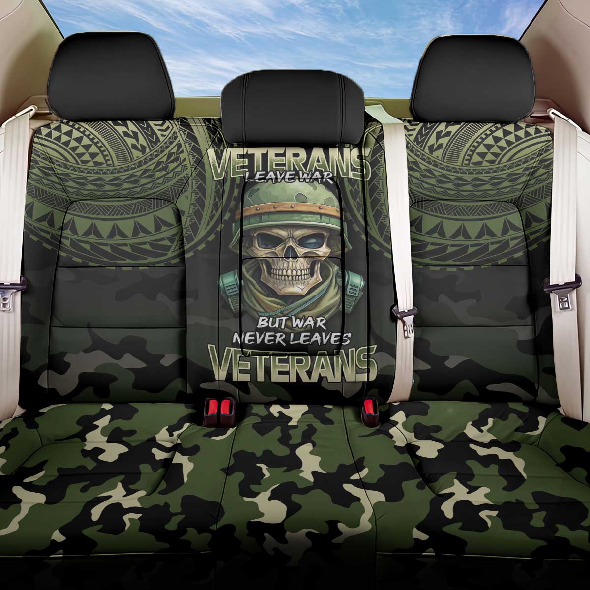 Veterans Day Back Car Seat Cover War Never Leaves A Veteran Proud Military