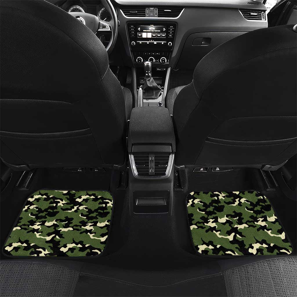 Veterans Day Car Mats War Never Leaves A Veteran Proud Military LT9 Set 2pcs - Back Black - Polynesian Pride