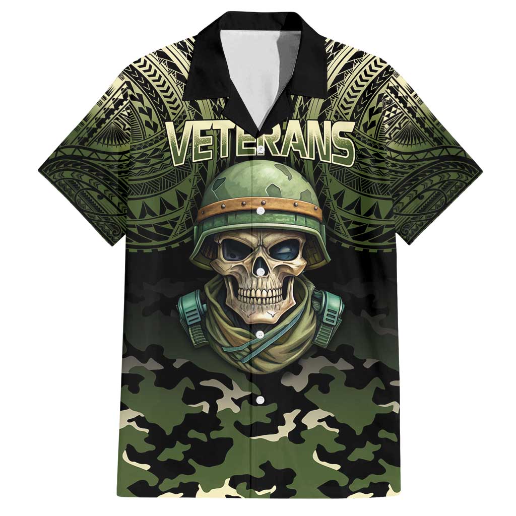 Veterans Day Family Matching Tank Maxi Dress and Hawaiian Shirt War Never Leaves A Veteran Proud Military LT9 Dad's Shirt - Short Sleeve Black - Polynesian Pride