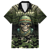 Veterans Day Family Matching Tank Maxi Dress and Hawaiian Shirt War Never Leaves A Veteran Proud Military LT9 Dad's Shirt - Short Sleeve Black - Polynesian Pride