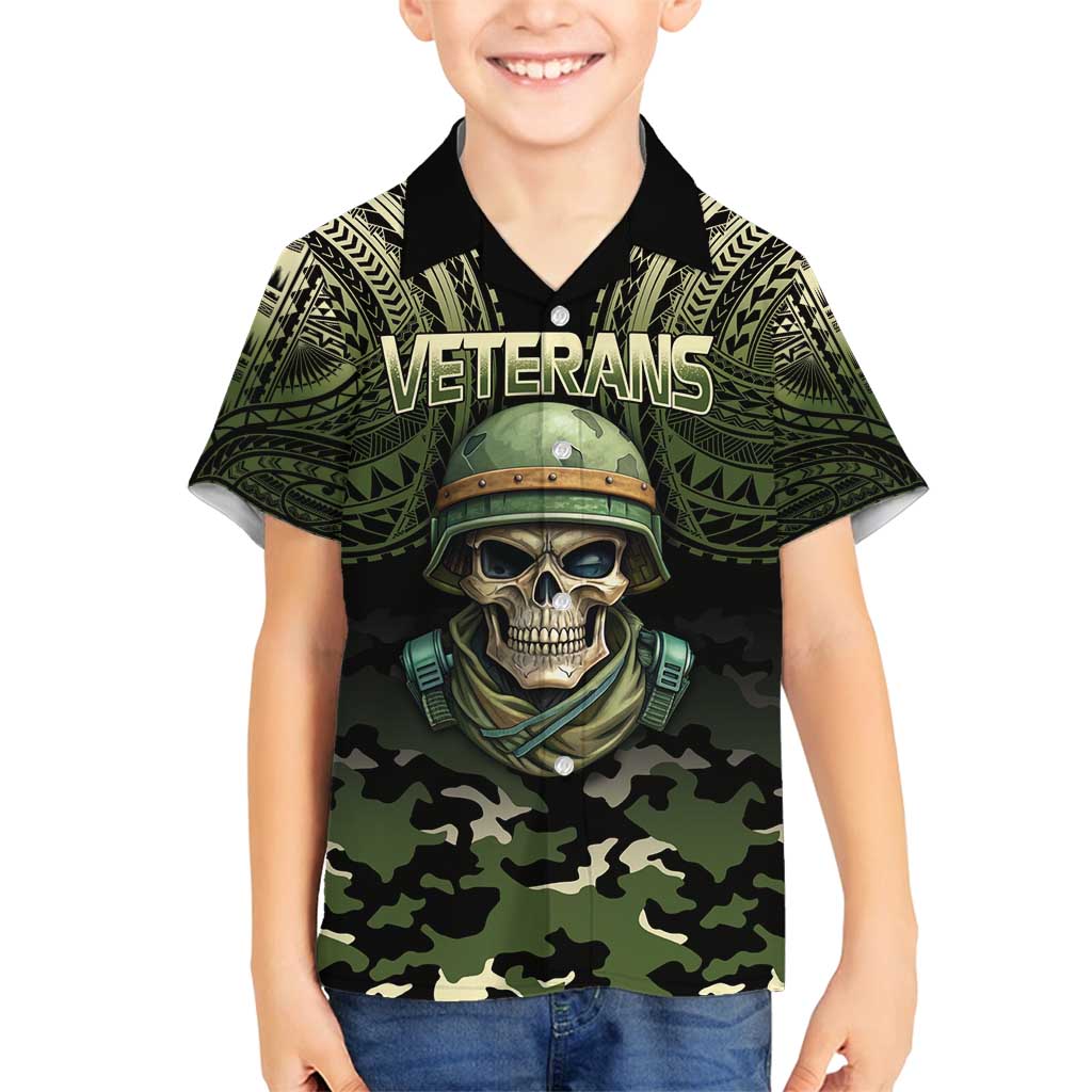Veterans Day Family Matching Tank Maxi Dress and Hawaiian Shirt War Never Leaves A Veteran Proud Military LT9 Son's Shirt Black - Polynesian Pride