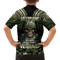 Veterans Day Hawaiian Shirt War Never Leaves A Veteran Proud Military LT9 - Polynesian Pride