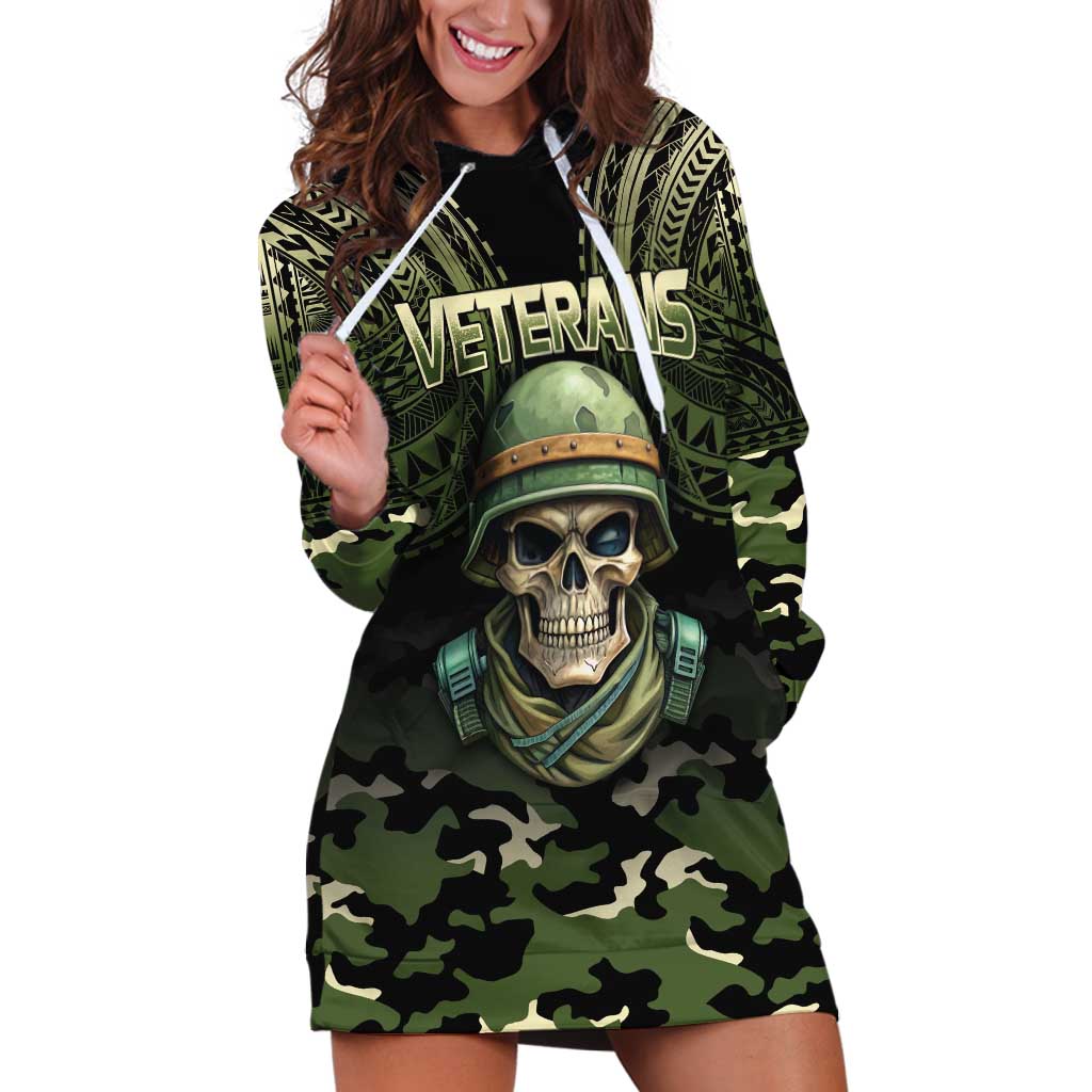 Veterans Day Hoodie Dress War Never Leaves A Veteran Proud Military LT9 Black - Polynesian Pride