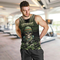 Veterans Day Men Tank Top War Never Leaves A Veteran Proud Military LT9 Black - Polynesian Pride