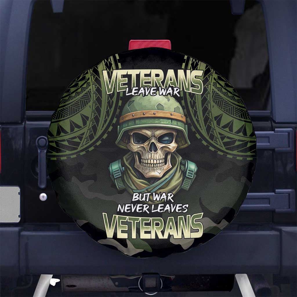 Veterans Day Spare Tire Cover War Never Leaves A Veteran Proud Military LT9 - Polynesian Pride