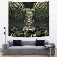 Veterans Day Tapestry War Never Leaves A Veteran Proud Military LT9 Black - Polynesian Pride