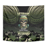 Veterans Day Tapestry War Never Leaves A Veteran Proud Military LT9 - Polynesian Pride