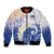 Marshall Islands Manit Day Bomber Jacket Plumeria and Polynesian Tribal