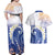 Marshall Islands Manit Day Couples Matching Off Shoulder Maxi Dress and Hawaiian Shirt Plumeria and Polynesian Tribal