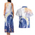 Marshall Islands Manit Day Couples Matching Tank Maxi Dress and Hawaiian Shirt Plumeria and Polynesian Tribal