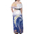 Marshall Islands Manit Day Family Matching Off Shoulder Maxi Dress and Hawaiian Shirt Plumeria and Polynesian Tribal