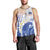 Marshall Islands Manit Day Men Tank Top Plumeria and Polynesian Tribal