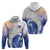 Marshall Islands Manit Day Zip Hoodie Plumeria and Polynesian Tribal