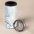 Palau 1981 Tribal Tattoo 4 in 1 Can Cooler Tumbler with Belau Plumeria Flowers