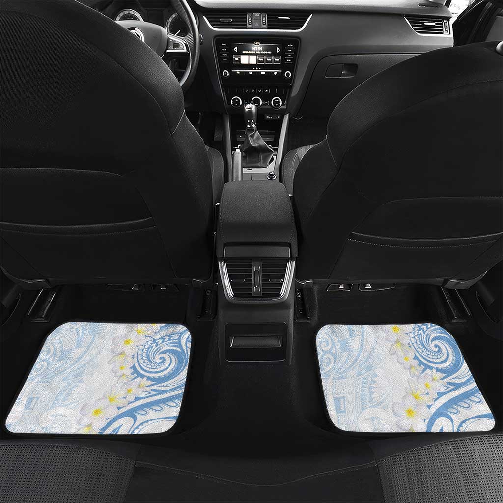 Palau 1981 Tribal Tattoo Car Mats with Belau Plumeria Flowers