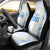 Palau 1981 Tribal Tattoo Car Seat Cover with Belau Plumeria Flowers