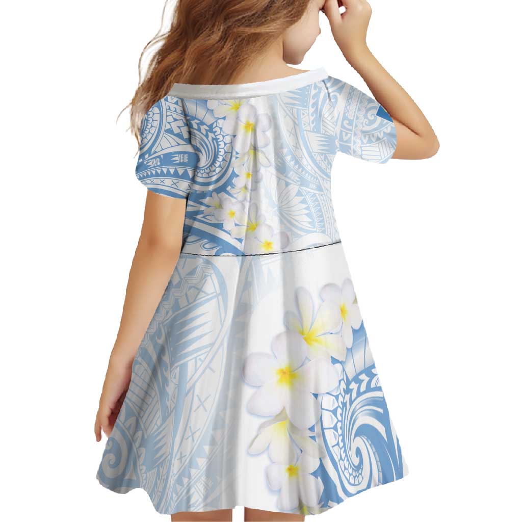 Palau 1981 Tribal Tattoo Family Matching Long Sleeve Bodycon Dress and Hawaiian Shirt with Belau Plumeria Flowers