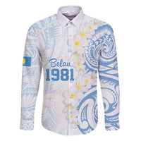 Palau 1981 Tribal Tattoo Family Matching Puletasi and Hawaiian Shirt with Belau Plumeria Flowers