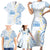 Palau 1981 Tribal Tattoo Family Matching Short Sleeve Bodycon Dress and Hawaiian Shirt with Belau Plumeria Flowers