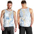 Palau 1981 Tribal Tattoo Men Tank Top with Belau Plumeria Flowers