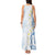 Palau 1981 Tribal Tattoo Tank Maxi Dress with Belau Plumeria Flowers