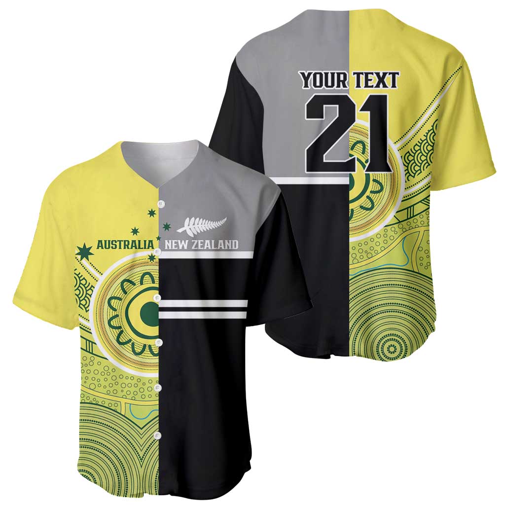 Custom Cricket AUNZ Spirit Baseball Jersey Aussie New Zealand Retro Edition - Polynesian Pride
