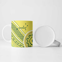 Custom Cricket AUNZ Spirit Ceramic Mug Aussie New Zealand Retro Edition - Polynesian Pride