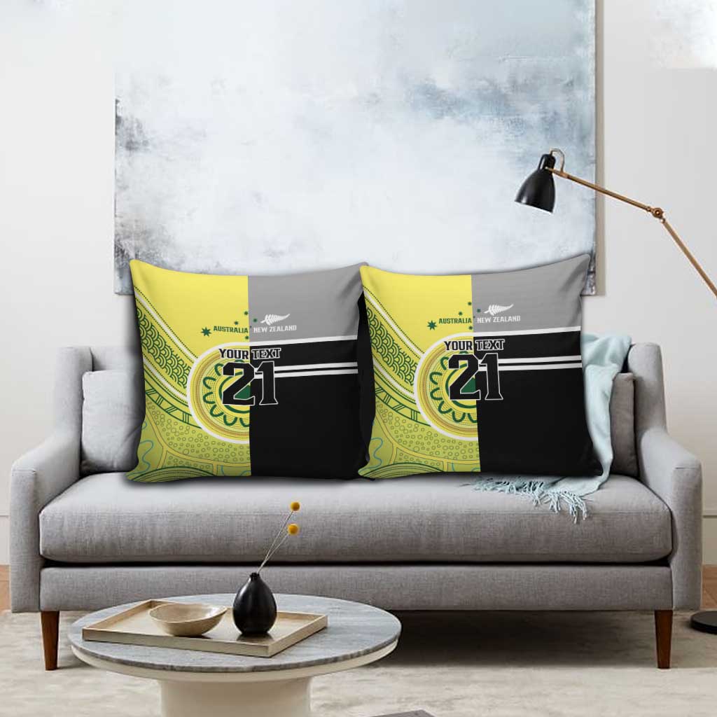 Custom Cricket AUNZ Spirit Pillow Cover Aussie New Zealand Retro Edition - Polynesian Pride