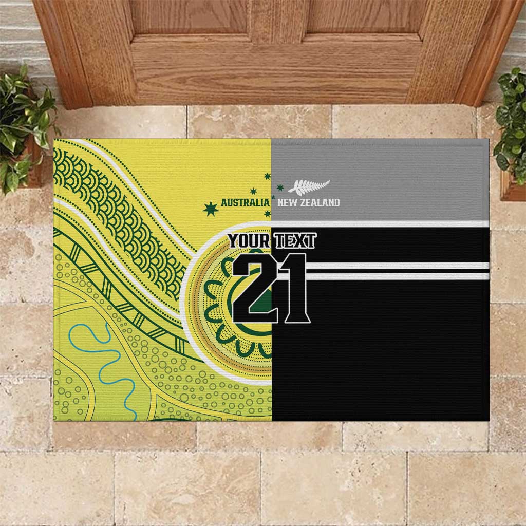 Custom Cricket AUNZ Spirit Rubber Doormat Aussie New Zealand Retro Edition - Polynesian Pride