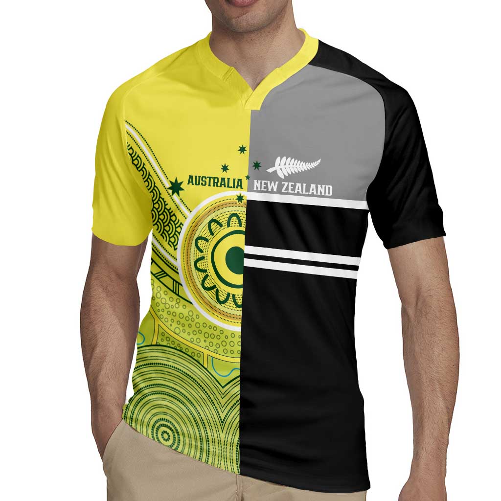 Custom Cricket AUNZ Spirit Rugby Jersey Aussie New Zealand Retro Edition - Polynesian Pride